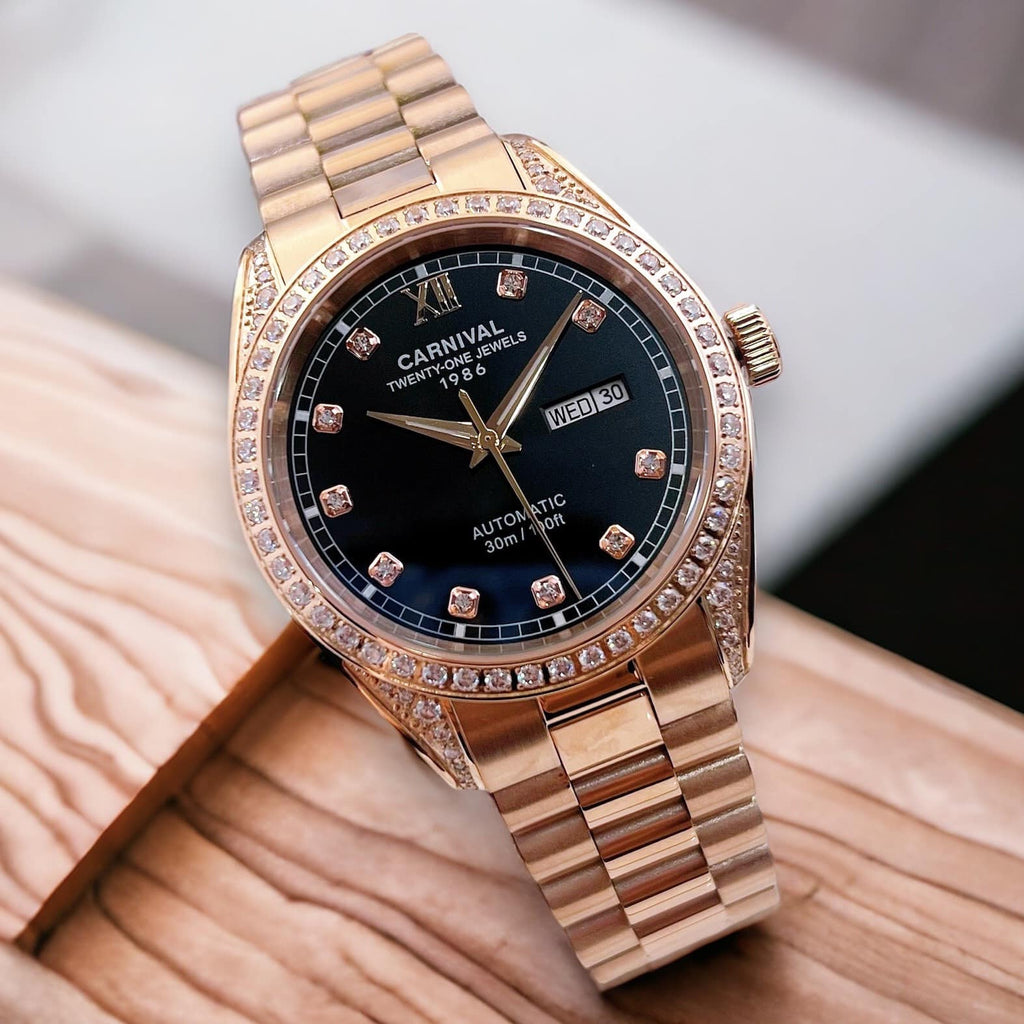 Carnival 8907G Rosegold Đen ( 8907G-VH-D )