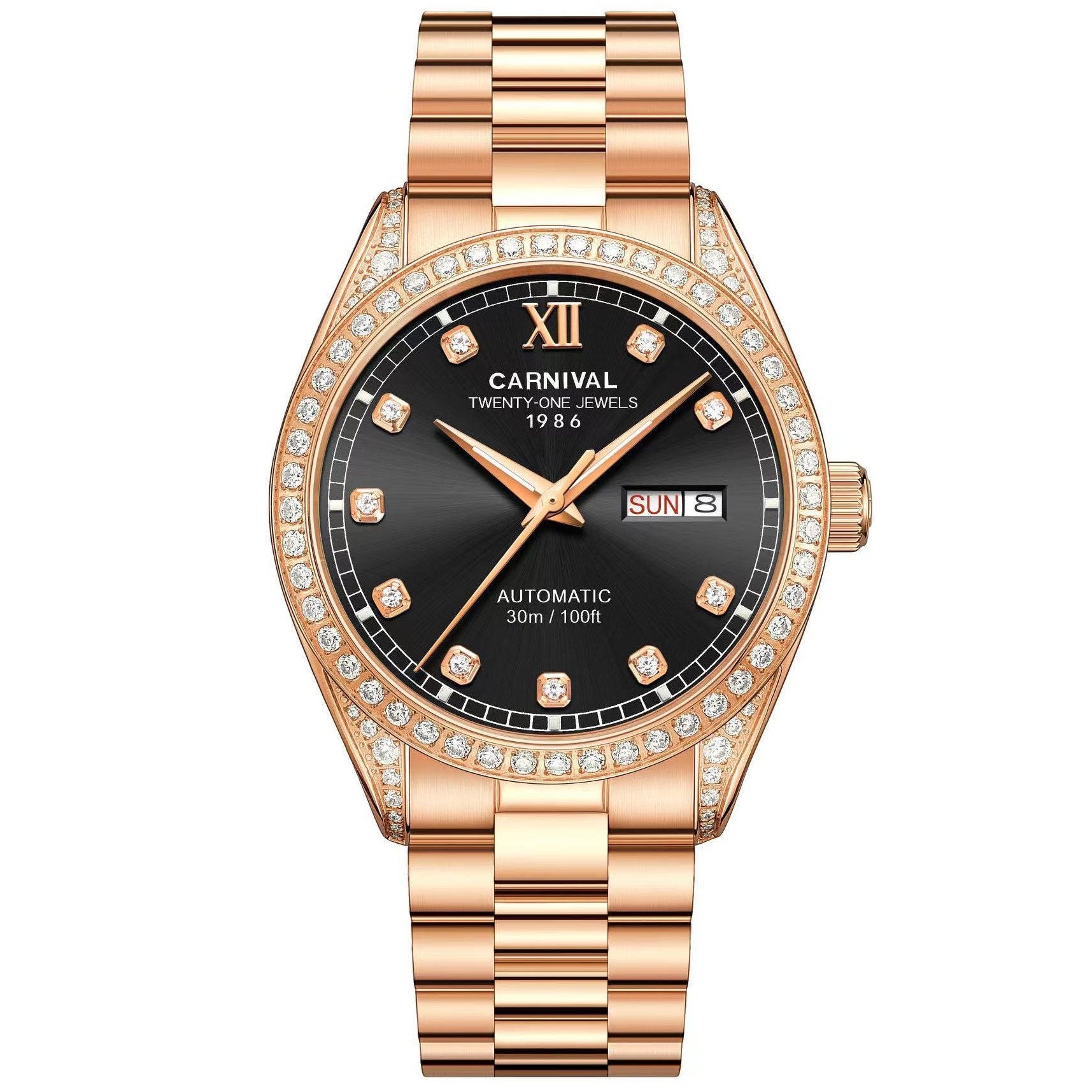 Carnival 8907G Rosegold Đen ( 8907G-VH-D )