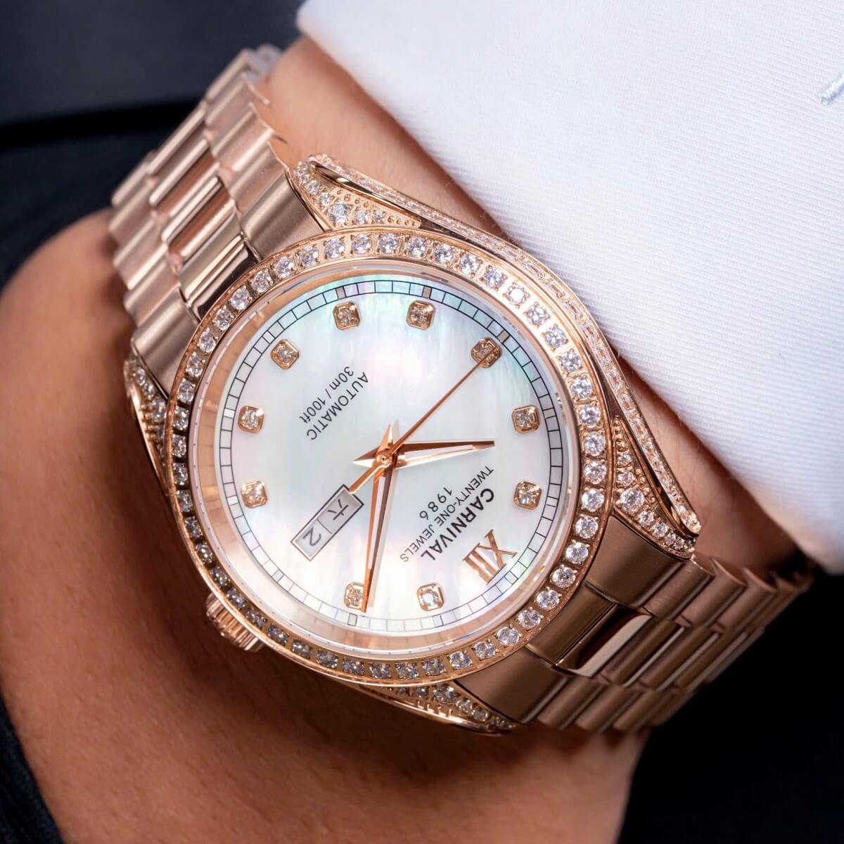 Carnival 8907G Rosegold Xà Cừ Trắng ( 8907G-VH-TK)