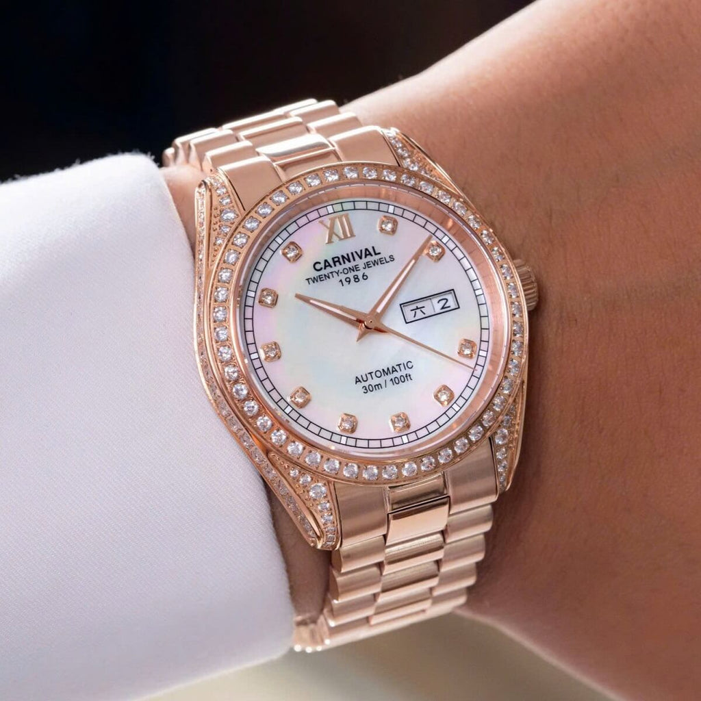 Carnival 8907G Rosegold Xà Cừ Trắng ( 8907G-VH-TK)