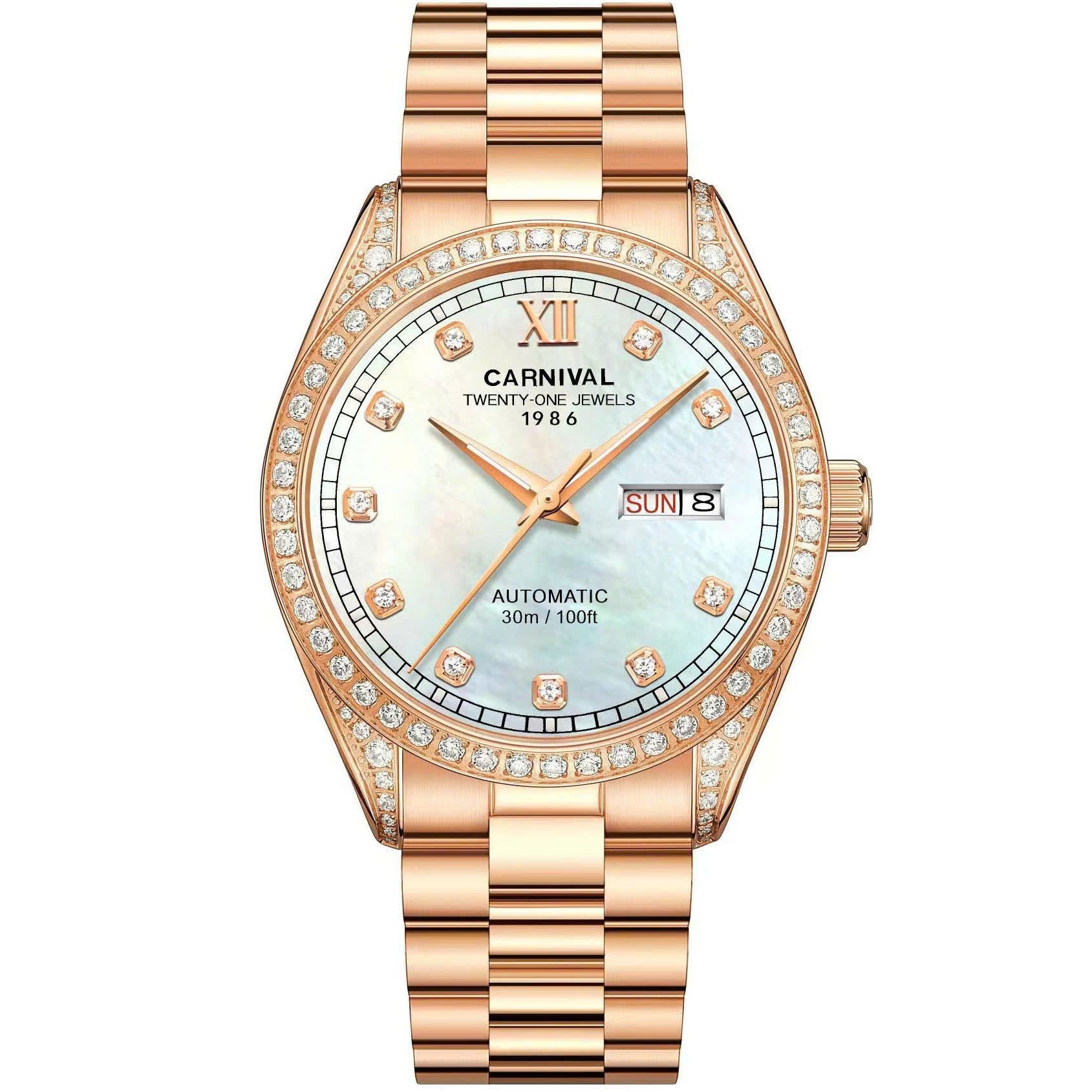 Carnival 8907G Rosegold Xà Cừ Trắng ( 8907G-VH-TK)