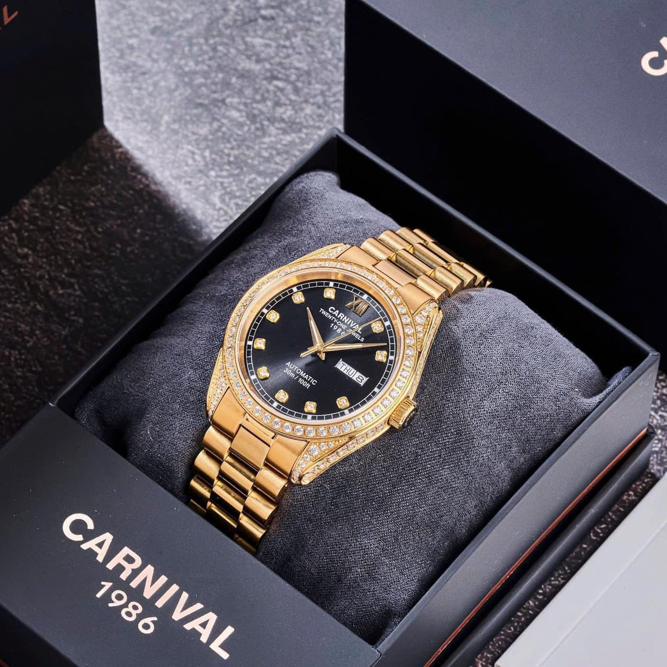 Carnival 8907G Gold Đen ( 8907G-VV-D)
